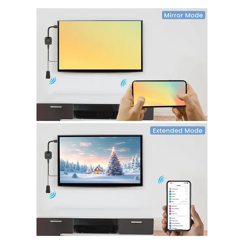 

【CLEARANCE】Wireless -Compatible Mirascreen Dongle, 1080P Wifi Display For TV/Projector/Monitor, Compatible With PC/Windows/M