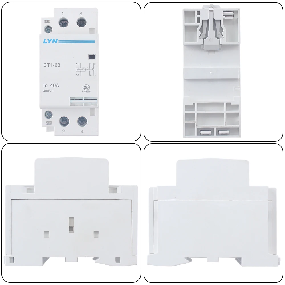 AC Contactor auxiliar de partida 40A 32A CT1 CT1-63 63A 2P 220V 230V  50or60HZ Din rail Household Starter