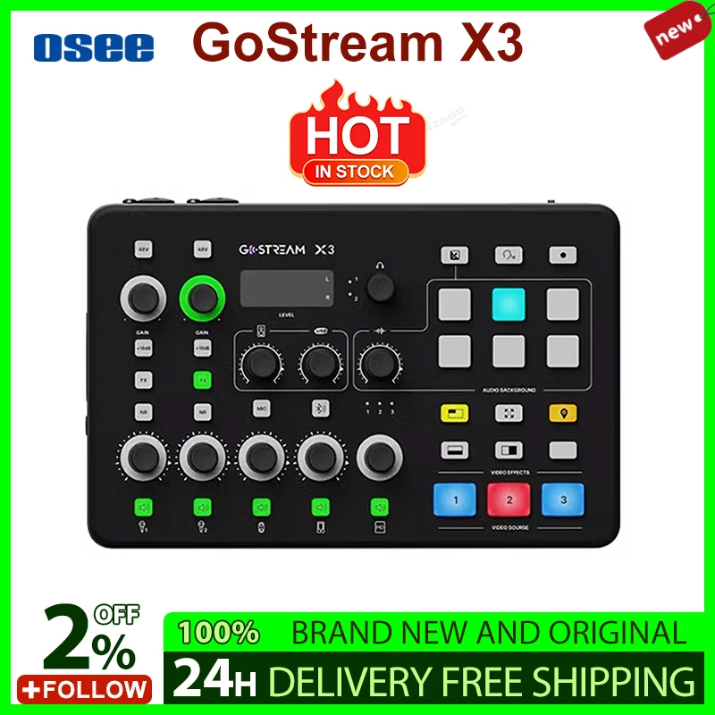 Osee GoStream X3 Video and Audio Integrated Switcher 3-Channel HDMI Input Direct broadcast room HDMI screen audio control card