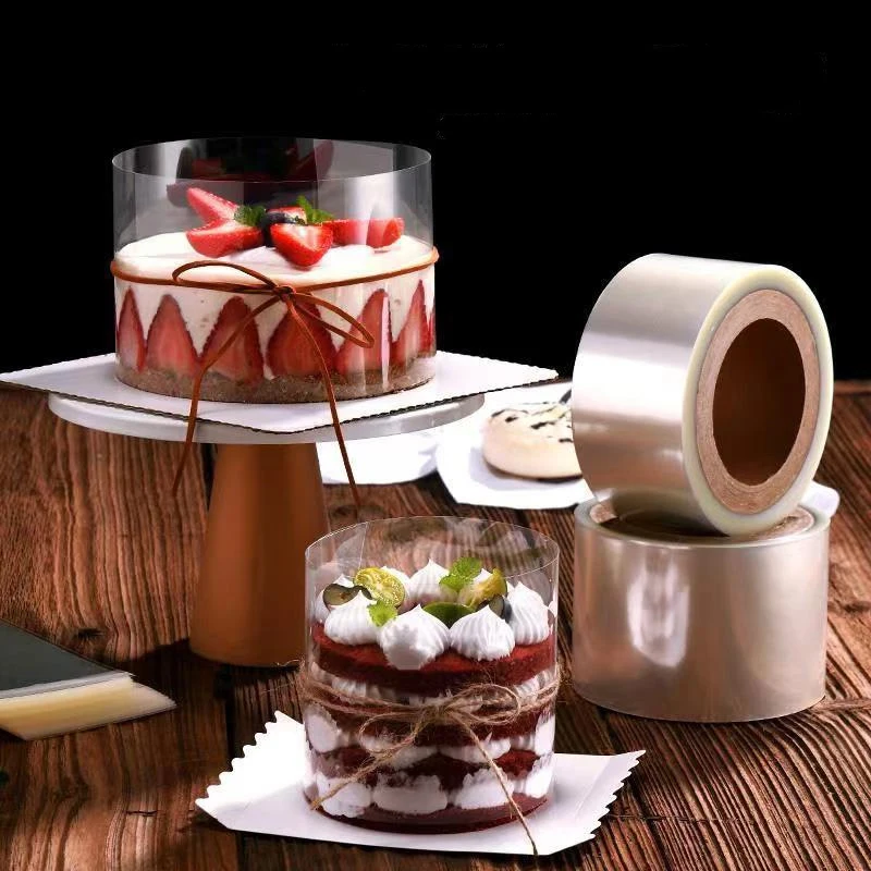 Practical Mousse Cake Edge Wrap Dessert Surrounding Hard Bound Cake Edges PET Band Cake Dessert Collar DIY Cake Decorating Tools