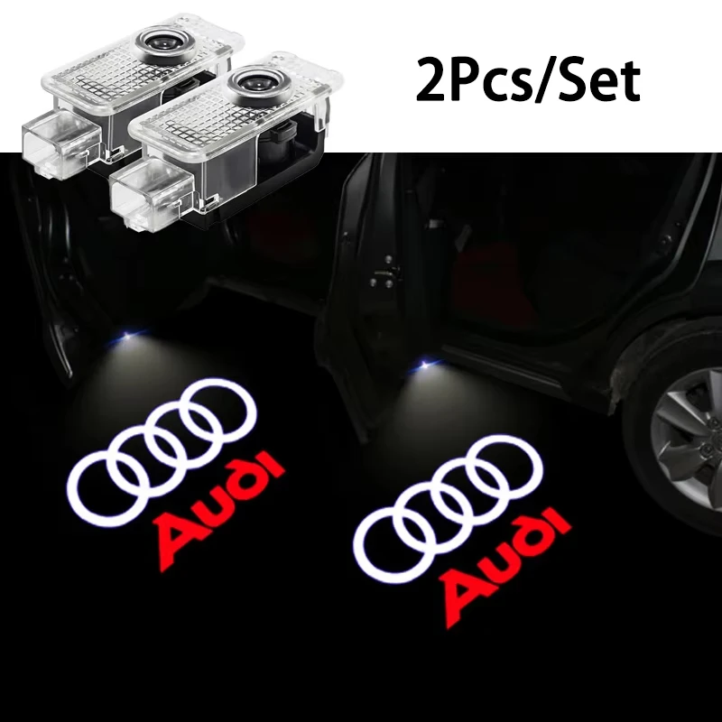 Led Car Door Welcome Light Logo Projector Lamp for Audi A1 A3 A4 A5 A6 A7 A8 Q2 Q3 Q5 Q7 Q6 Q8 S Line RS RS3 RS6 RS7 Accessories