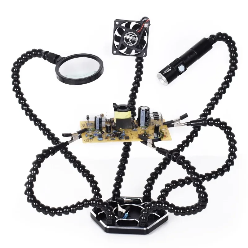 

Universal Hose Aluminum Alloy Base Welding Auxiliary Fixing Fixture Welding Bench Soldering Iron Soldering Solder Maintenance
