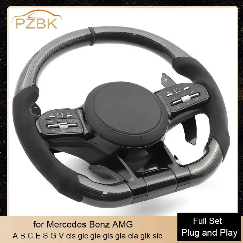 

Carbon Car Steering Wheel for Mercedes Benz AMG W213 W221 W222 W464 G350 G63 G65 G500 GLE53 GLE63S cls glc gle gls gla cla glk
