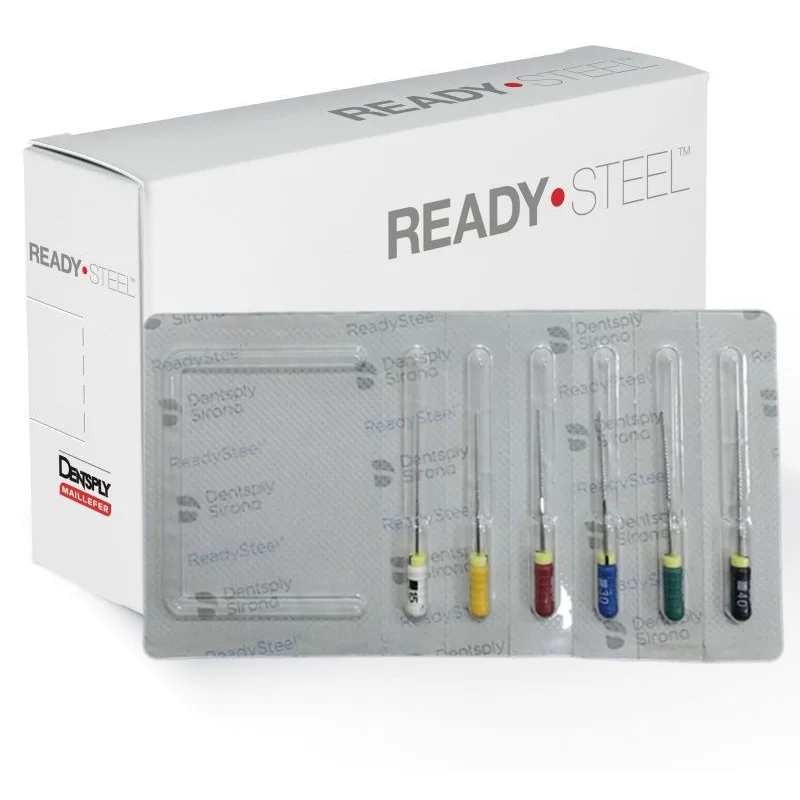 Dentsply Sirona Ready Steel File Нержавеющая сталь NiTi Гибкие эндофайлы для лечения корневых каналов Длина 21/25/31 мм