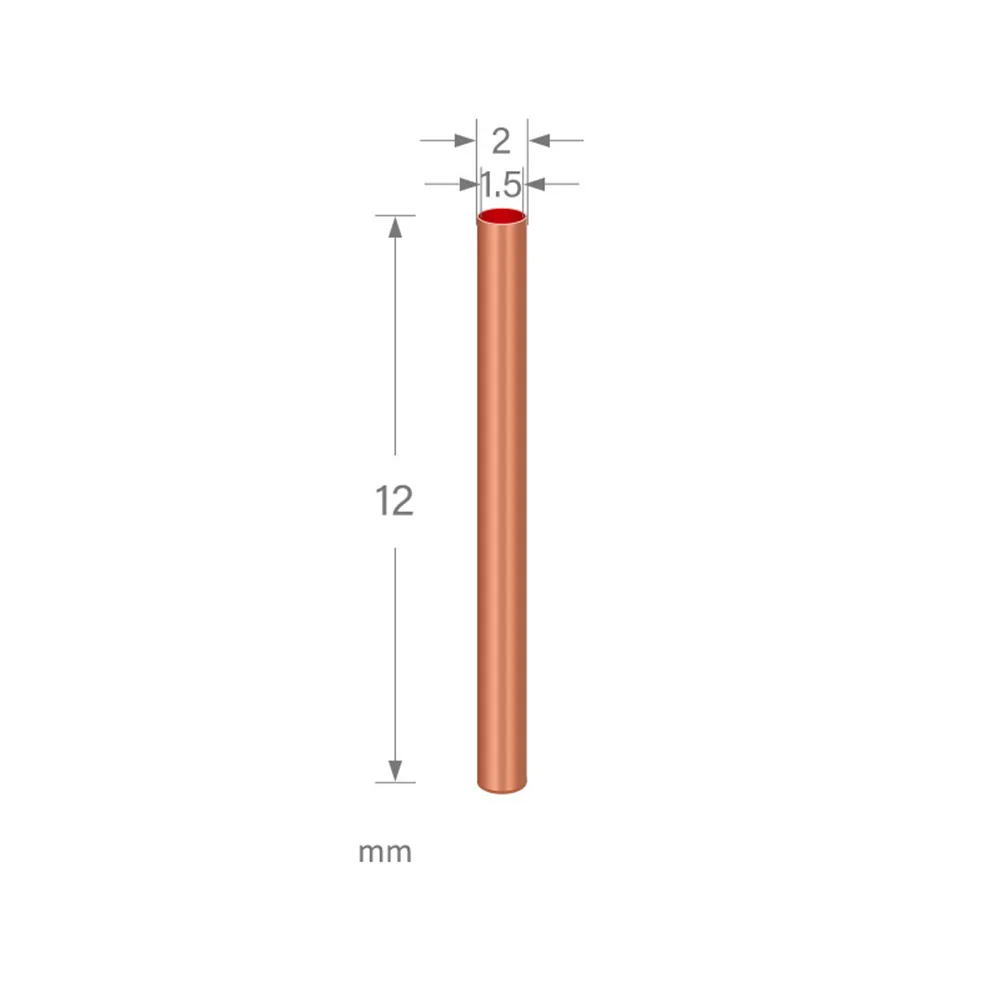 Crimp Sleeves Copper Connectors DIY Electrical Repair 12mm Electrical Five Sizes GT-0.5 1 1.5 2.5 4 Solid Conductor Compatible