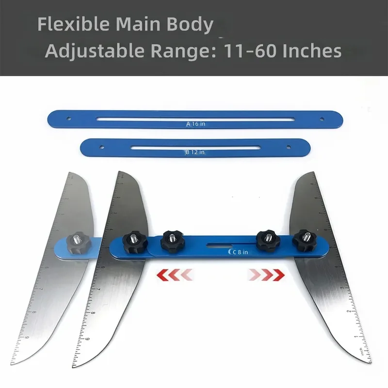 For Multifunctional Folding Stair Ruler Telescopic Measuring Tool for Woodworking Home Decoration and Construction Projects