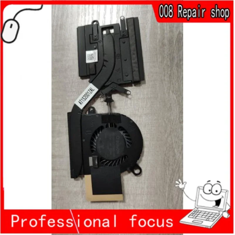 95% New Original For DELL Latitude E5289 5289 7389 Laptop CPU Heatsink and Fan R2X0G 0R2X0G AT 1S2001ZAL Tested Fast Ship