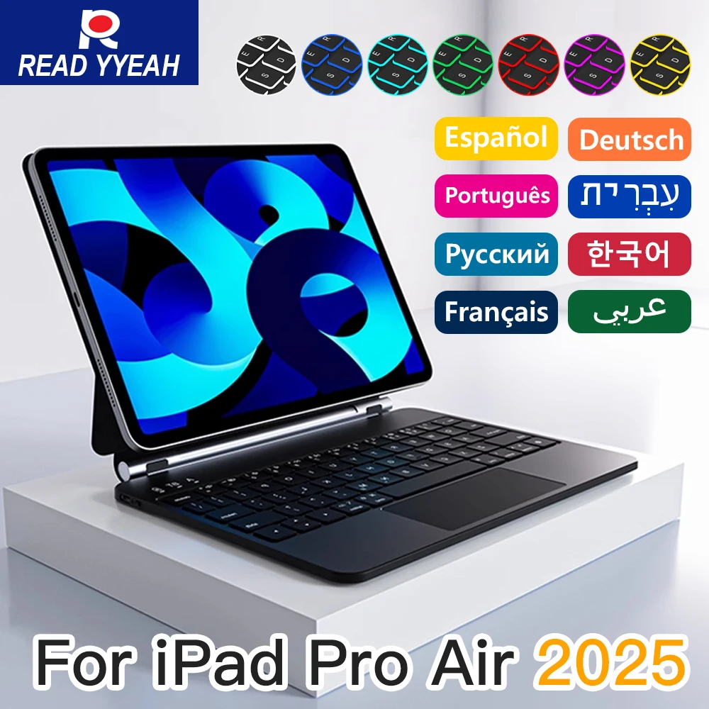 READ YYEAH Korean Version Smart Magic Keyboard iPad Case For iPad Air 4 5 2025 Air 11/13 2018-2022 Pro11 For (Republic of Korea)