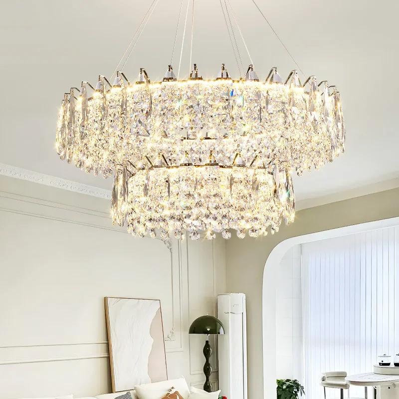 The new chandelier of crystal light luxury in the living room pendant light  kitchen accessories  lampara