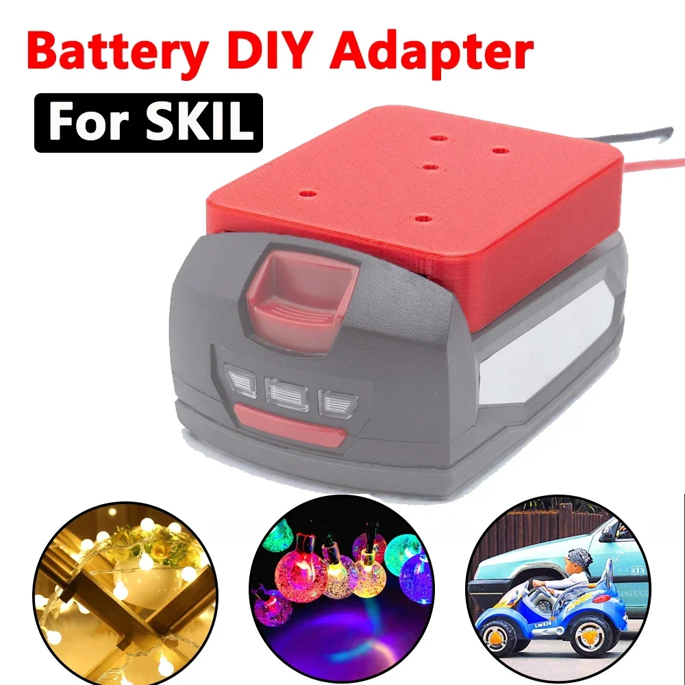 

For SKIL 18V SB18A SB18B SB18C Li-ion Battery DIY Adapter Power Tools Parts Replacement 14 AWG Wires (NO Battery)