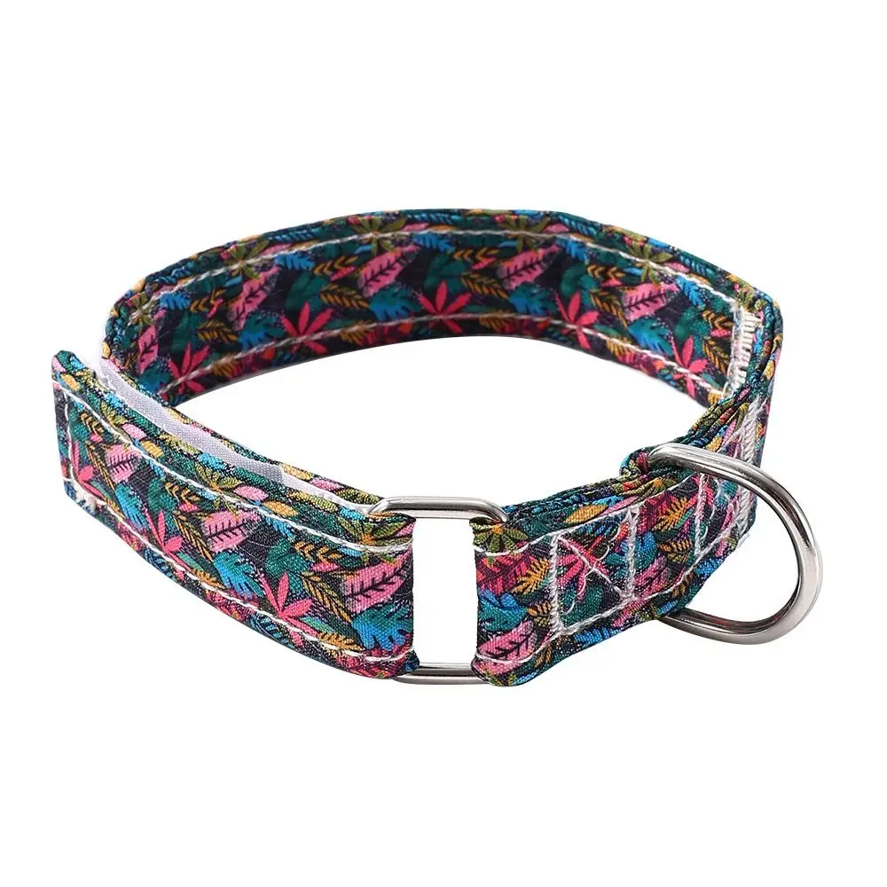 

Flower Print Dog Collar with Leash Thick Rope Adjustable Dog Collar Leash Set Wristband Design Easy to Use Pet Collars Combo