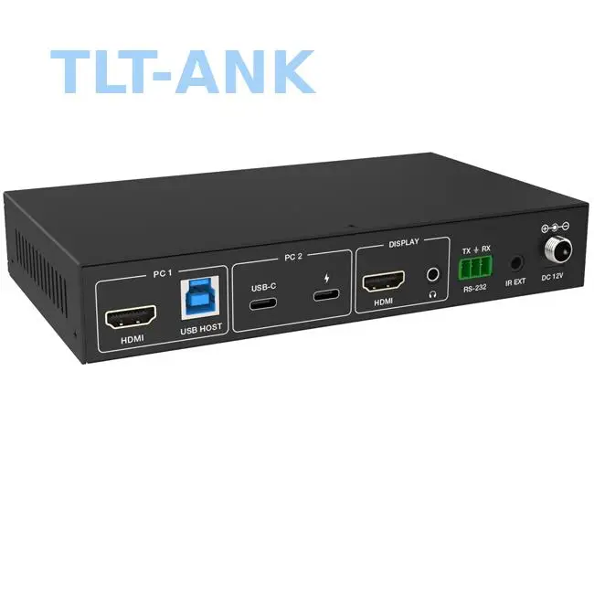 4K60 2x1 HDMI USB-C KVM Switcher up to 5Gbps for KVM Function