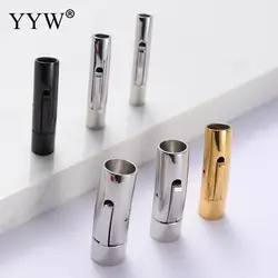 10pcs Stainless Steel Bayonet Clasps Leather Cord Bracelet Buckle Necklace Clasp Diy Jewelry Making Accessories 2.2mm 3.2mm 8mm