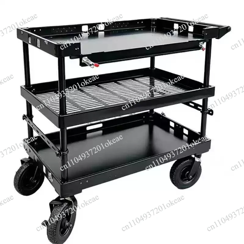 Outdoor photography equipment storage material carport shooting car monitoring photography car double-layer black