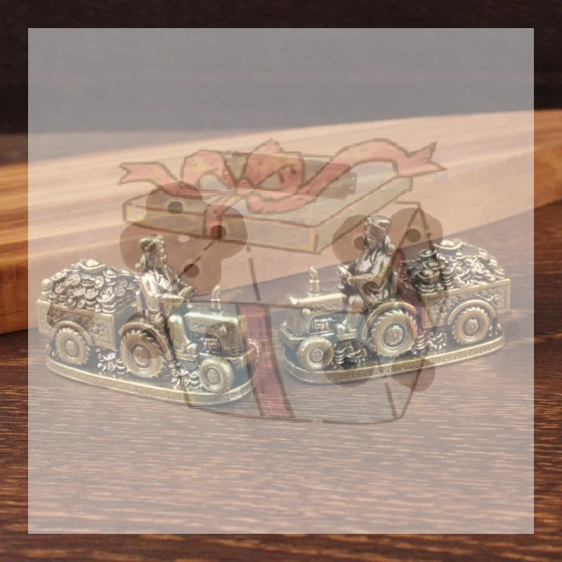 【CC】Pure Brass Tractor-Shaped Of Wealth Figurine Zhao Gongming Of Wealth Decoration, Desktop Craft, Copper Ornament