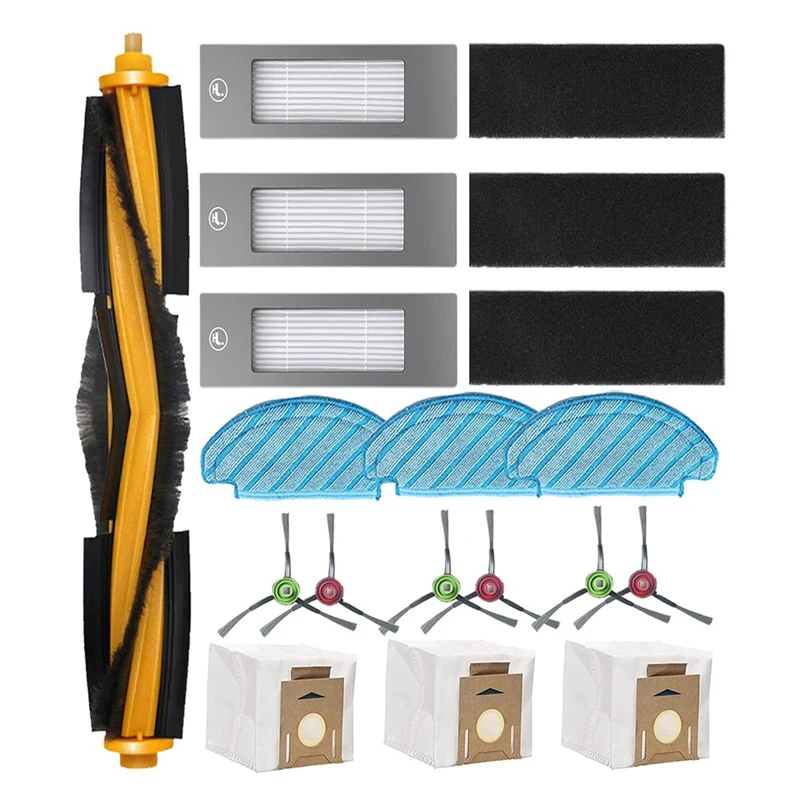 إكسسوارات بديلة لمكنسة كهربائية روبوت ، فلتر فرشاة جانبية رئيسية ، كيس غبار ممسحة ، Ecovacs Deebot T8 Plus ، T9 Plus ، N8 Plus ، N8 Por Plus ، N10 Plus ، 16 48
