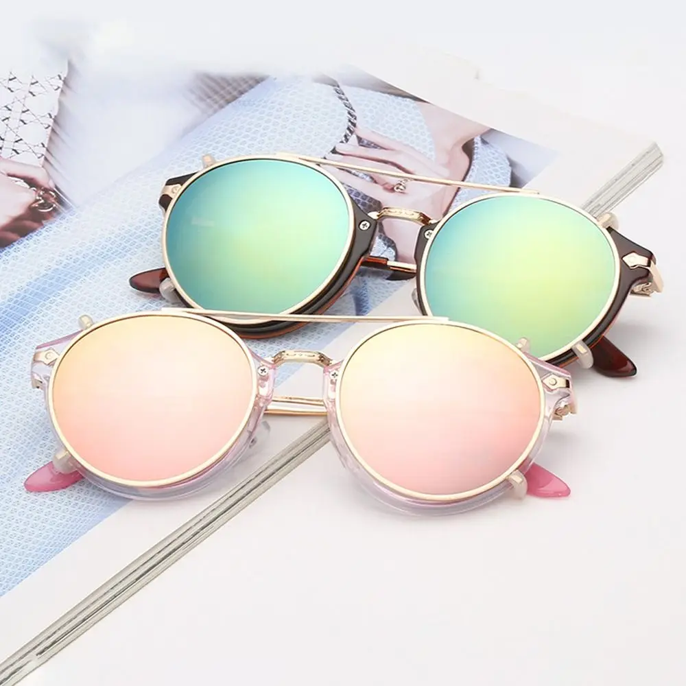 Retro Double Layer Steampunk Flip-Up Sunglasses Two Usage Black Shades Glasses Punk Eyeglasses Flip Cover Outdoor Sunglasses
