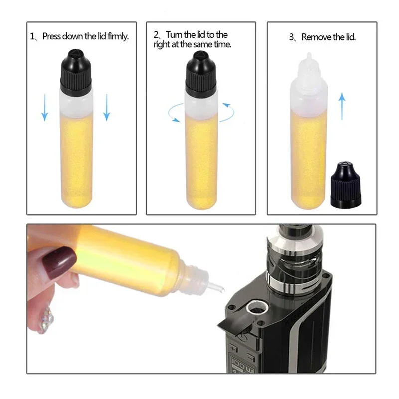 5Pcs 30ml/60ml Empty Squeeze Dropper Bottle With Screw Cap And Funnel Pen Shape Unicorn Liquid Long Thin Bottle For Ink Pigment