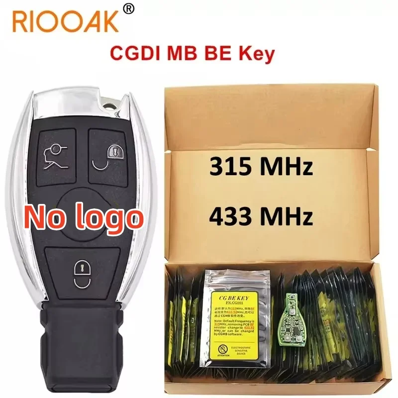 ไม่มีโลโก้ CGDI 315MHZ/433MHZ MB CG BE กุญแจสำหรับรถยนต์เมอร์เซเดส-เบนซ์ ใช้งานร่วมกับโปรแกรมเมอร์ CGDI MB รองรับ FBS3 ทุกแบบ และฟื้นฟูอัตโนมัติ