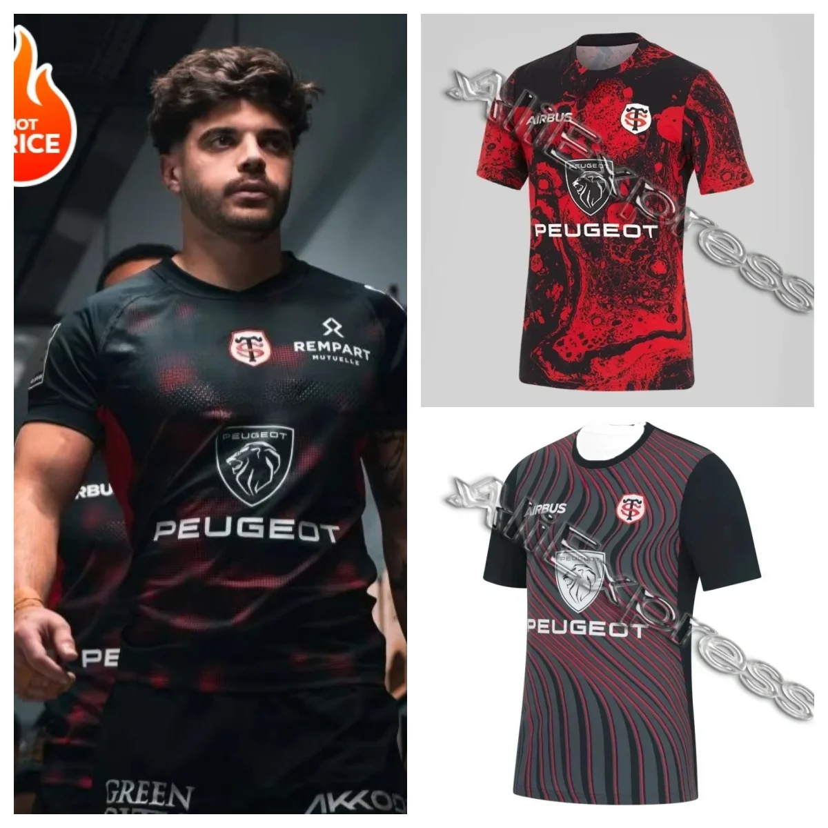 

Toulouse Stadium Rugby Jersey Men's Outdoor Sports Casual T-shirt Comfortable Quick Drying Short Sleeved Trend 2025 Summer