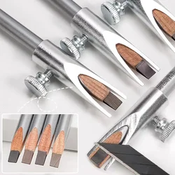 Eyebrow Pen Sharpening Tool Base Aluminum Alloy Microblading Pencil Sharper Makeup Fixing Eyebrow Pen Kits for Beginner