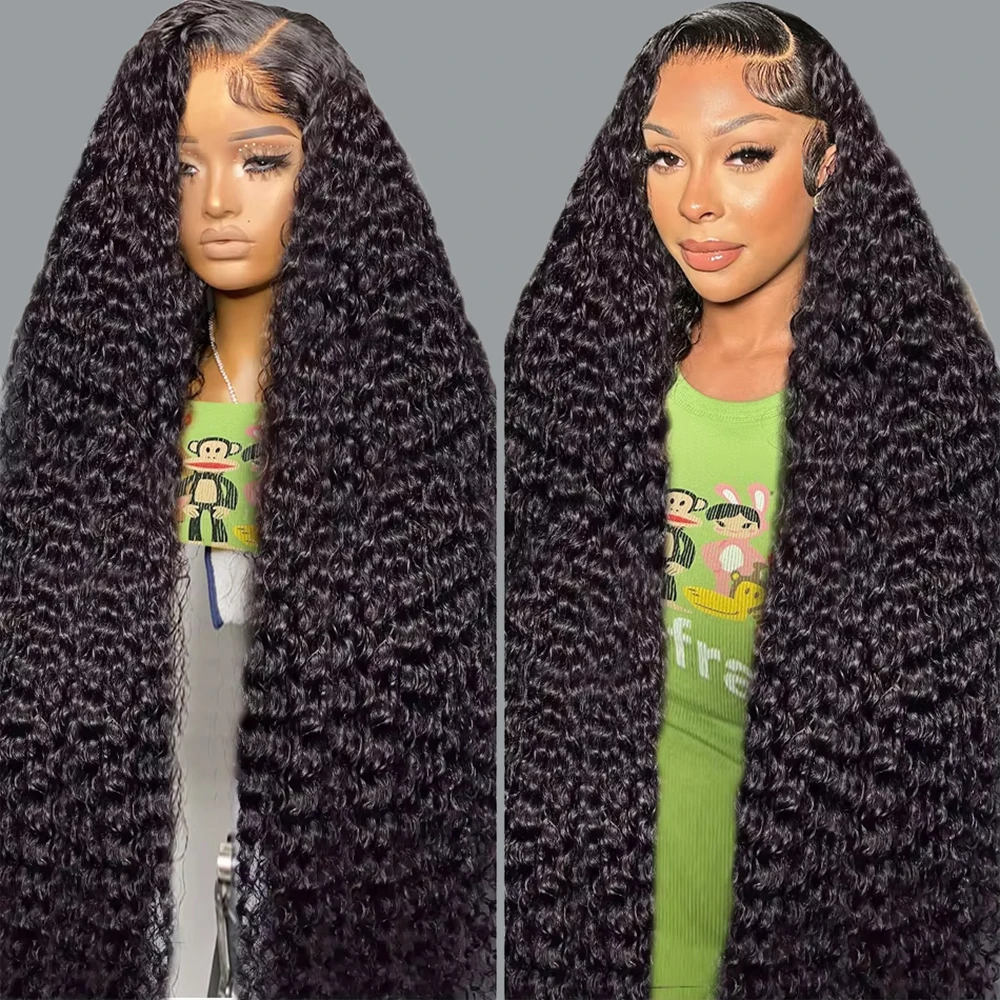 13x4 Water Curly Remy Full Lace Front Wig 13x6 Lace Frontal Human Hair Wig Deep Wave Preplucked Hair For Women On Sale