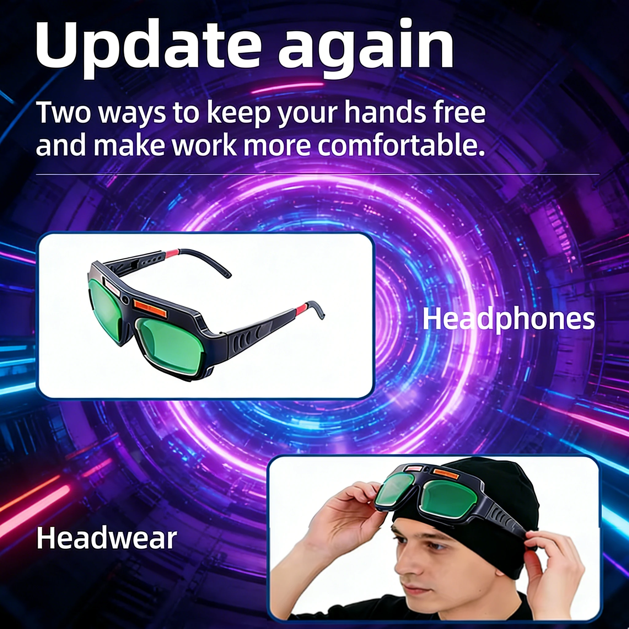 Solar energy automatic variable photoelectric welding special glasses argon arc welding anti-glare