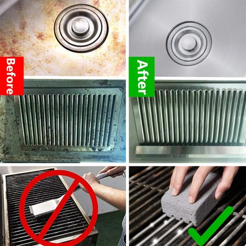 Grill Griddle Stone Cleaning Bricks Suitable For Kitchen Barcecue Cleaner