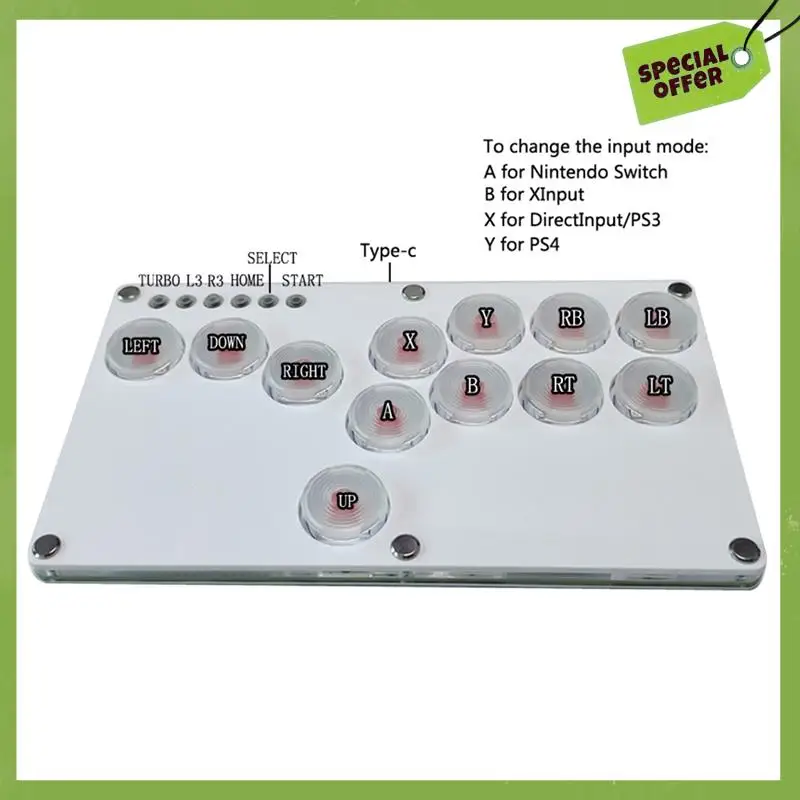 

Leading-12Key Joystick Hitbox Keyboard Arcade Stick Controller For PS4/PS3/Switch/PC Arcade Hitbox Controller Fight Sticks