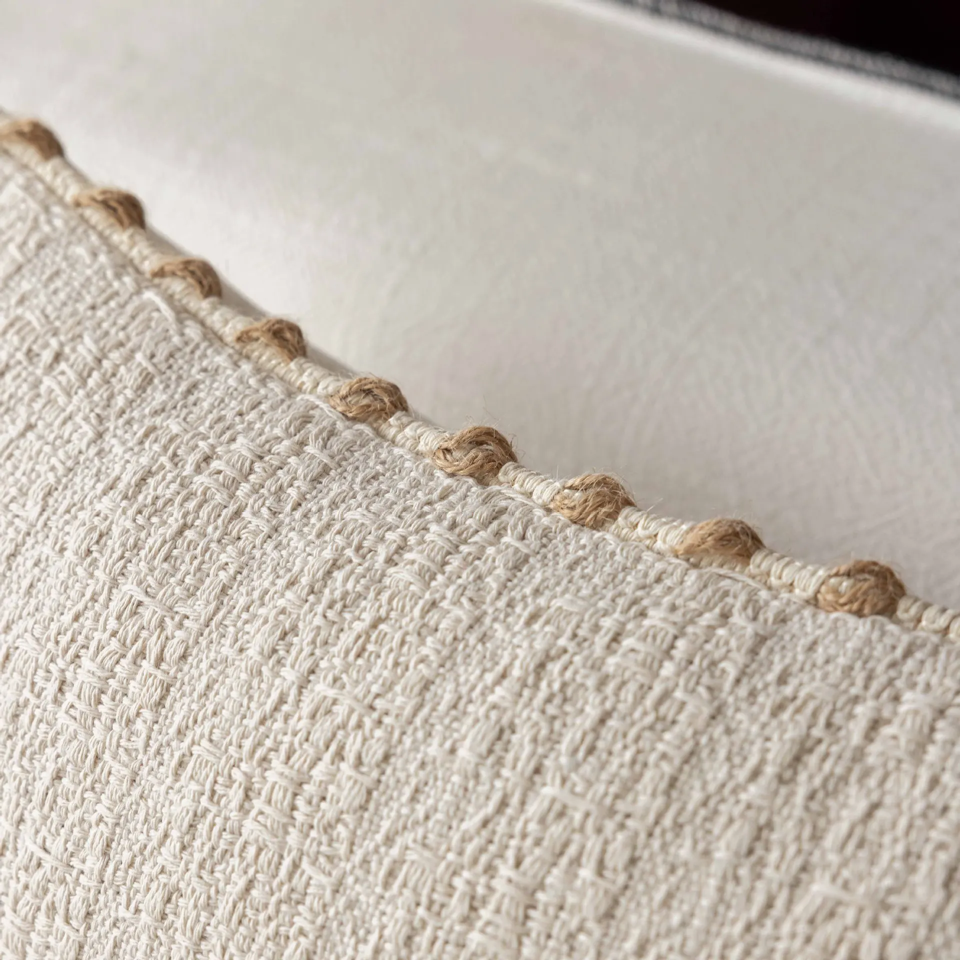 Einfache Sofakissenbezüge Cojines 45x45, handgefärbte gewebte Kissenhülle aus Baumwolle und Leinen, gewebte Sofakissenbezüge – Detail 13