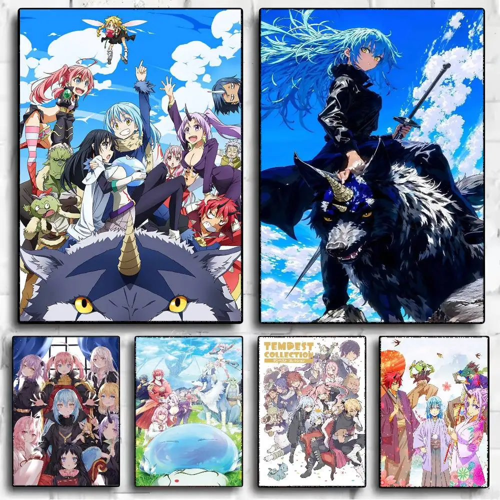 That Time I Got Reincarnated As A Slime Whitepaper Poster Waterproof Paper Sticker Coffee House Bar Aesthetic Art Wall Painting