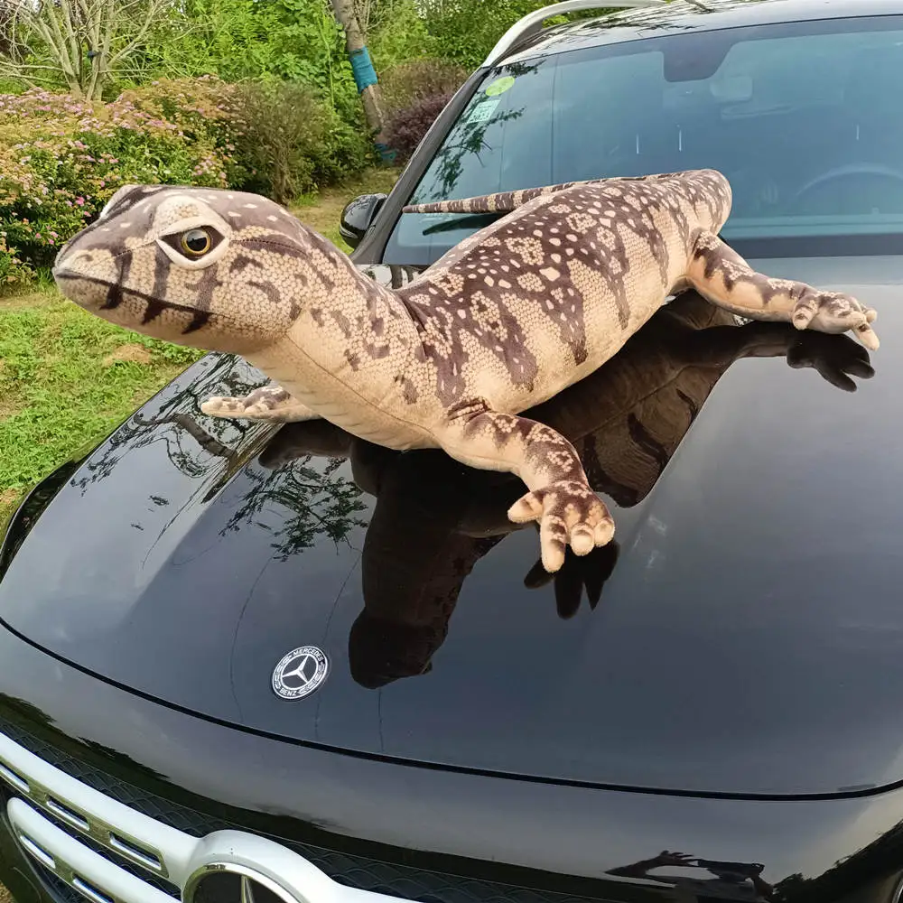 Lifelike Green/Brown Iguana Lizard Plush Toy Model Cute Reptile Lizard Plush Toys Simulated Animal Doll Gifts Boy Gift Plushie