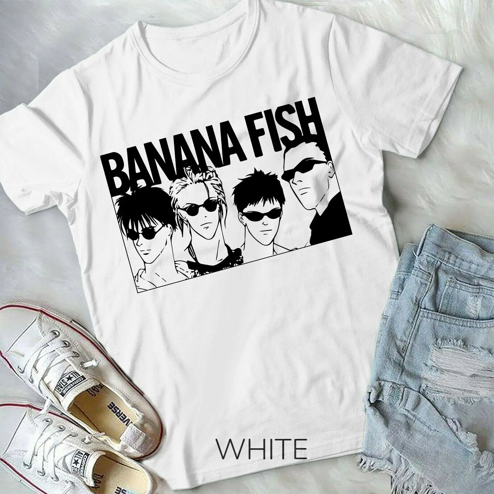 Banana Fish,Eiji Okumura, Ash Lynx,Okumura,Anime aesthetic,kawaii,unisex shirt