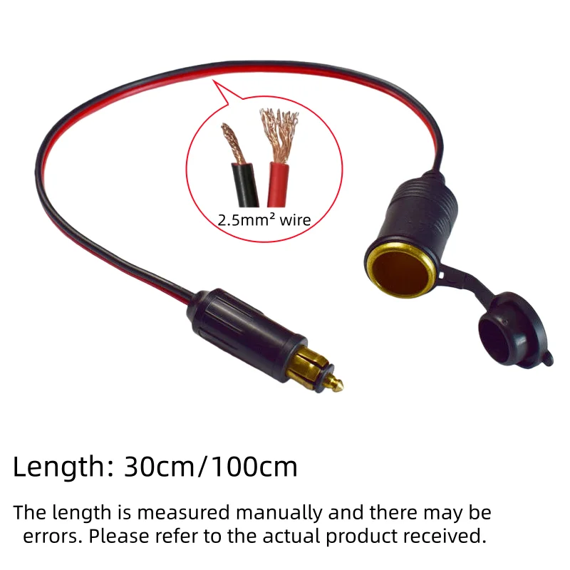 European Standard Car and Motorcycle Cigarette Lighter Socket Adapter with Waterproof Cover