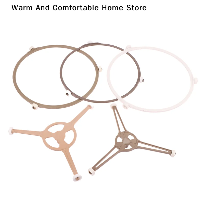 【A】1PC Circle Rotating Ring Support Roller Bracket Microwave Oven Turntable Bracket Glass Turntable Base Plate Tray Holder Stand