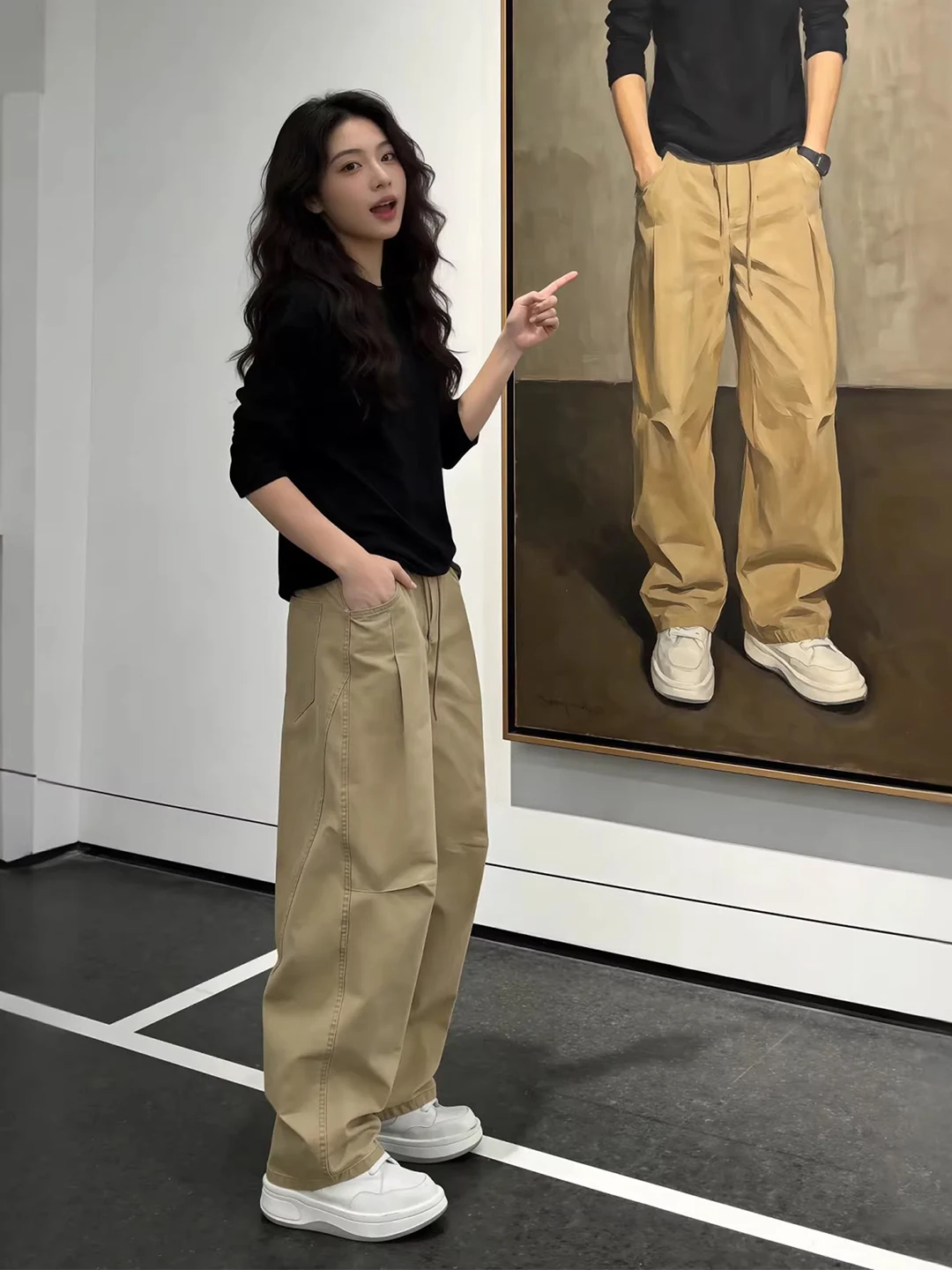 

Мужские рабочие брюки цвета хаки с защипами, в американском ретро-стиле, широкие джинсы CleanFit, прямые, слегка расклешенные, повседневные брюки для мужчин