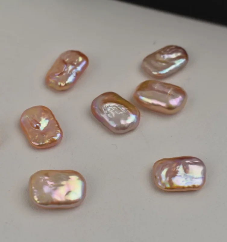 Rare 7 pcs pearls pink loose pearl full drilled