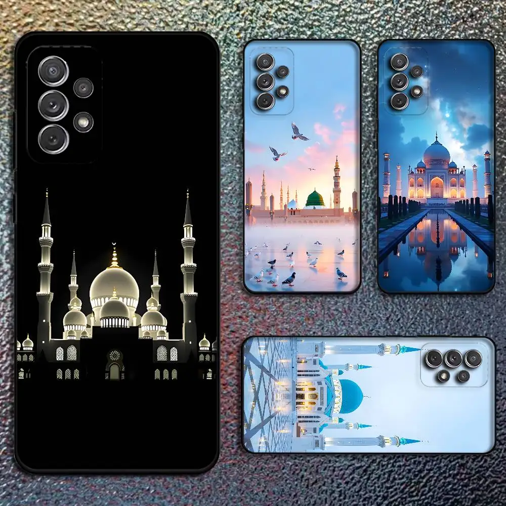 HOT Holy Mosque Makkah Phone Case For Samsung S24,21,22,23,30,Ultra,20,Plus,Note,10,9,Black soft silicone case