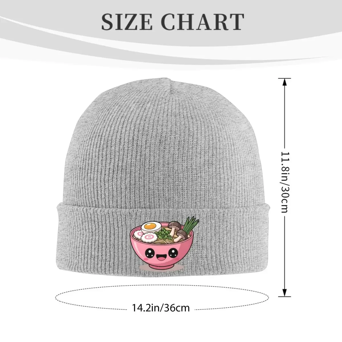 Kawaii Ramen Bowl Warm Knitted Cap Winter Knit Bonnet Hat Skullies Beanies Hip Hop Caps For Unisex