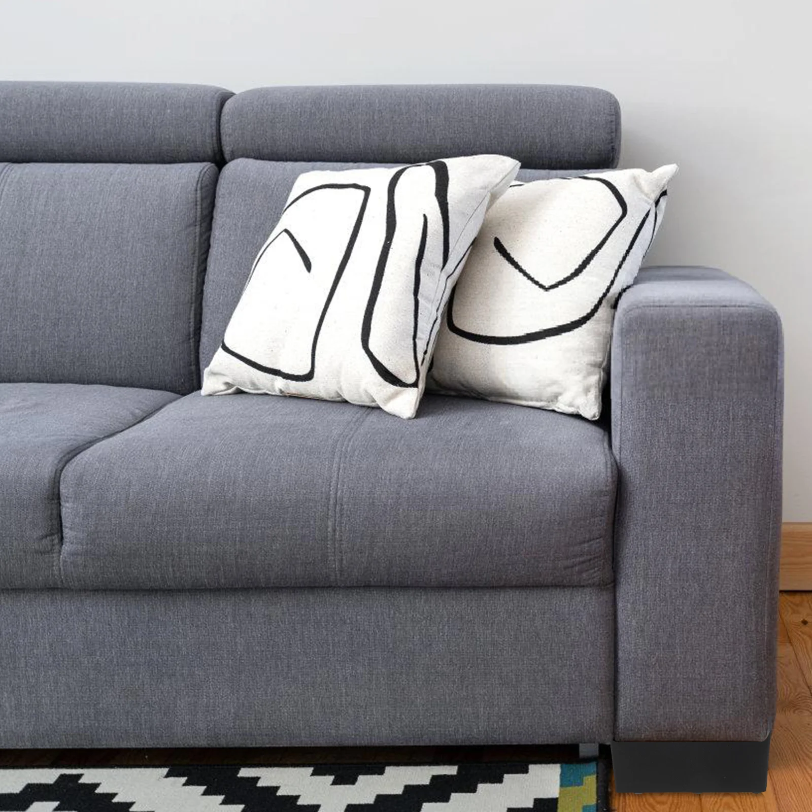 Plástico sofá pernas cama elevadores, sofá Riser, dormitório Risers, mesa móveis pés almofadas, elevadores de escritório, 4 pcs