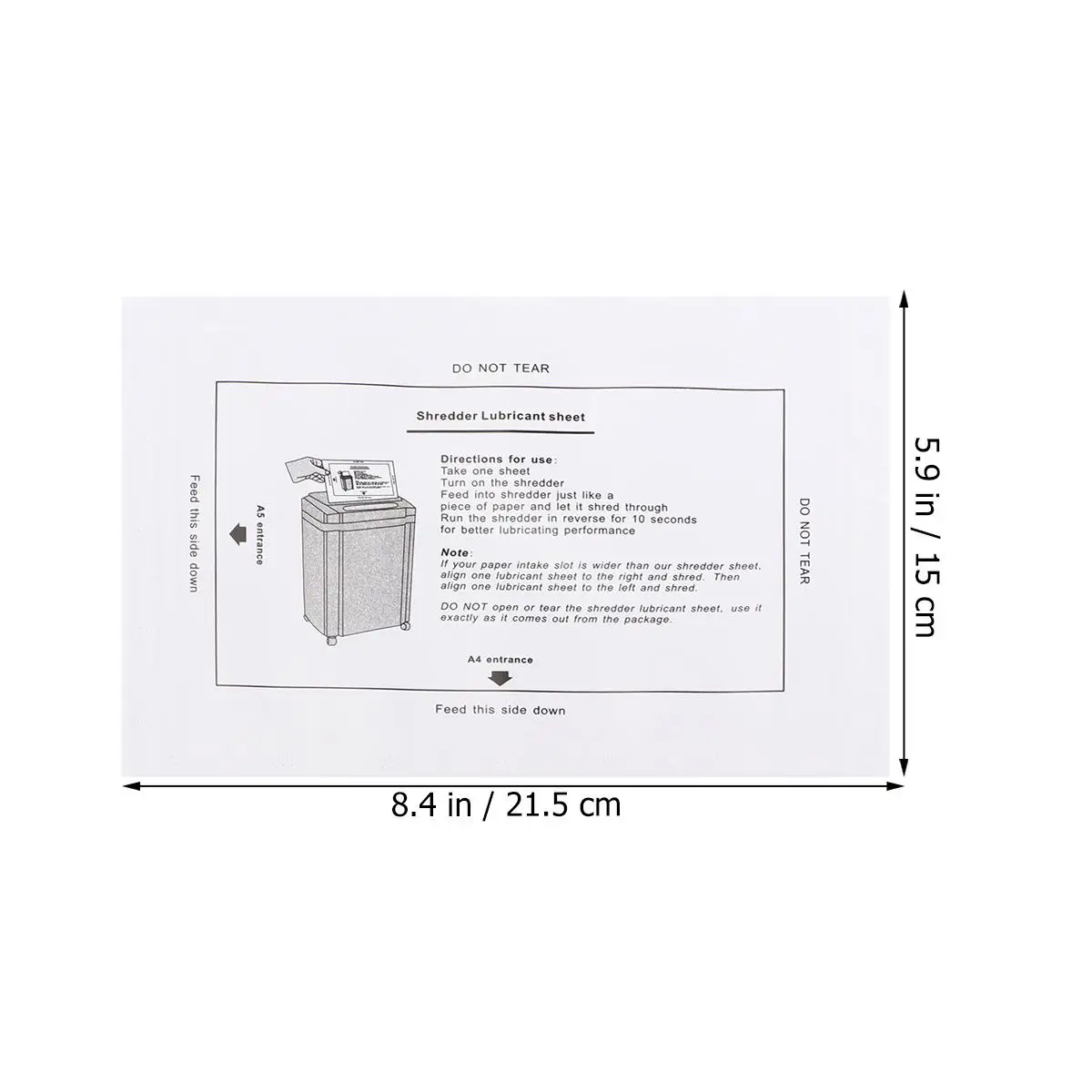 

8Pcs Shredder Lubricating Oil Portable Paper Type Lubricating Oil Package Lubricating Oil Paper(As Shown)