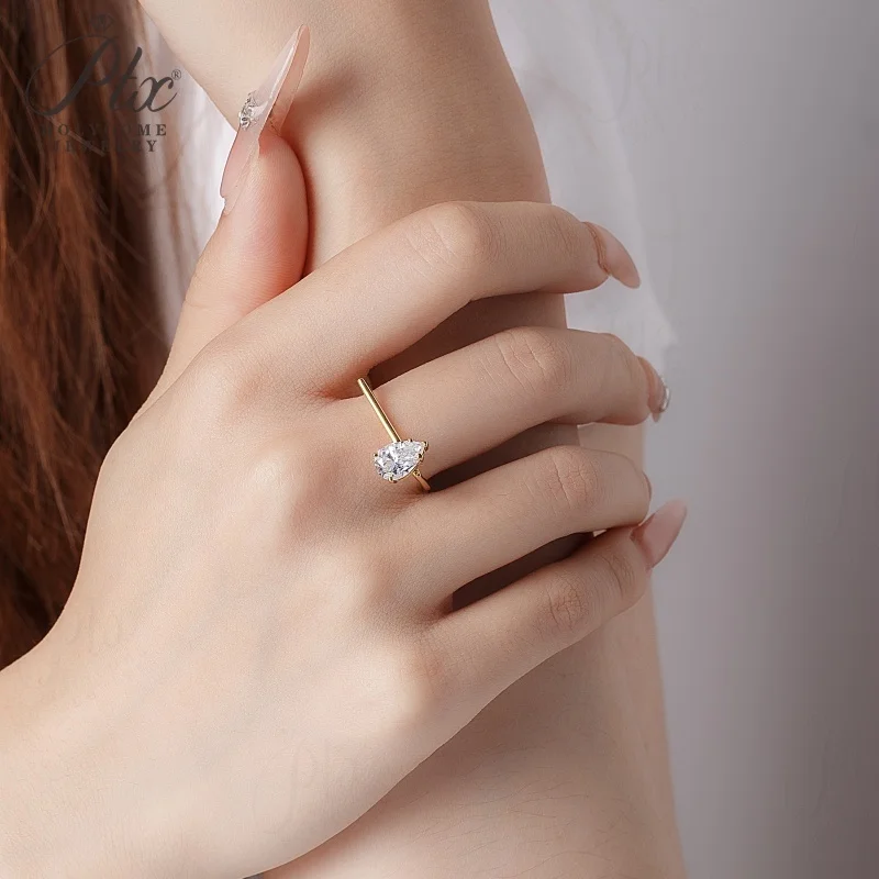 Ringset mit Moissanit und Lab-Saphir, Kombinationsringe aus 925 Silber, Unregelmäßige Form für Damen, Tägliches Tragen, Hochzeitsgeschenk, Holycome Schmuck-Charms – Detail 36