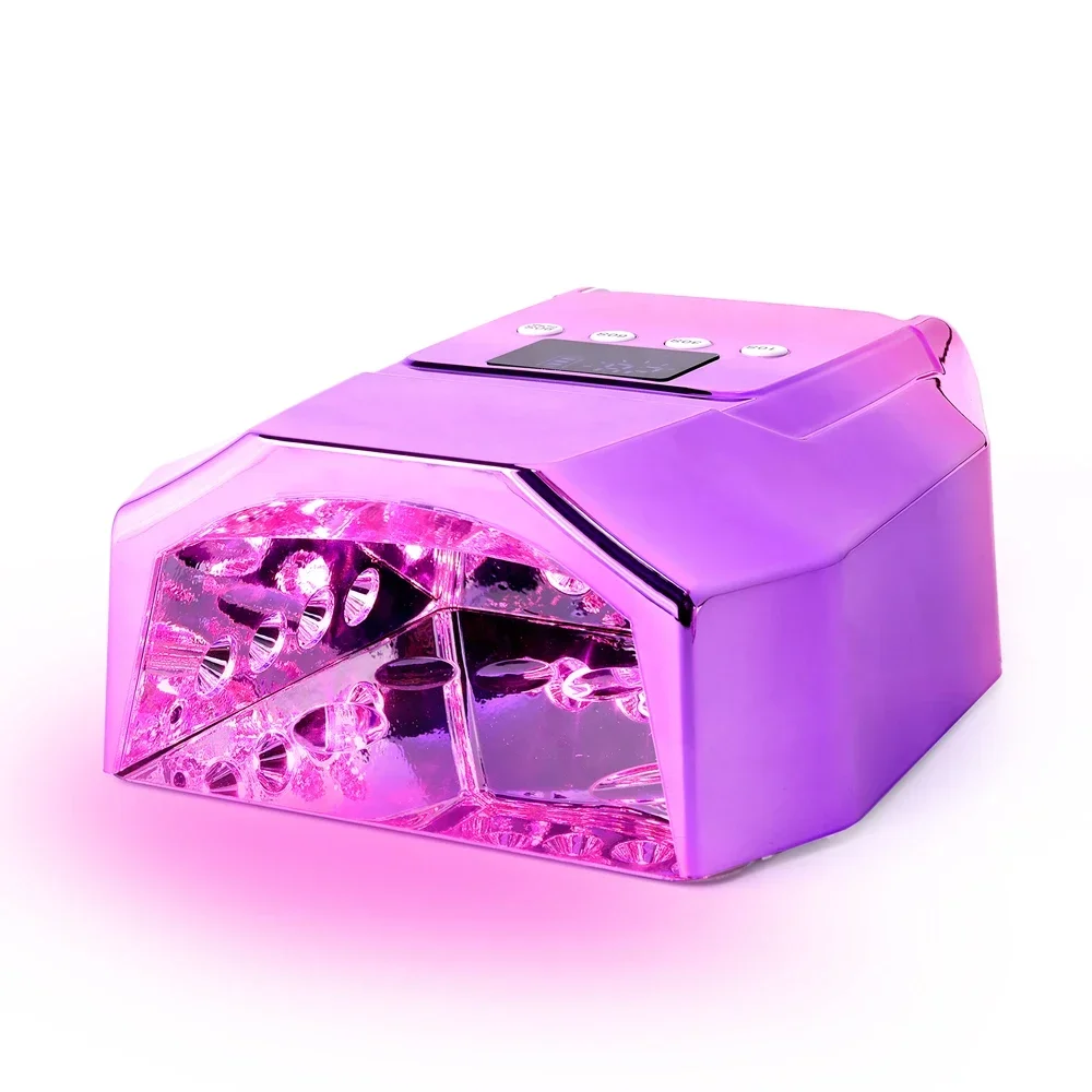 Pedicure Cordless Nail Dryer Manicure Professional Metal Base 95W Wireless Rechargeable UV LED Nail Curing Lamp