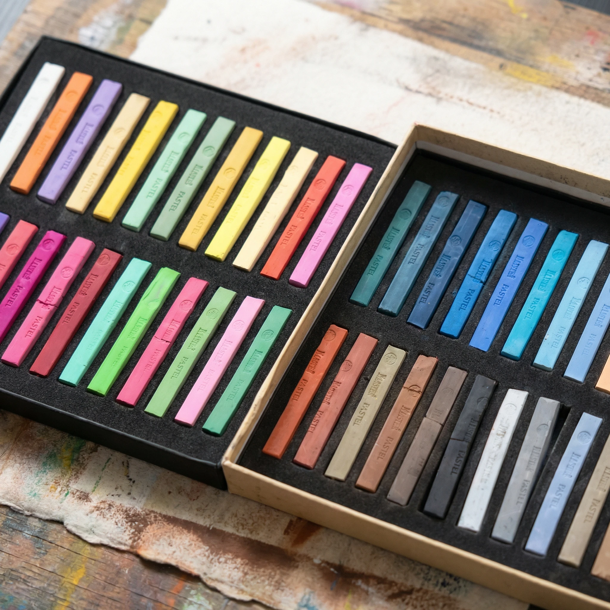 Marie's 48 Colors Soft Pastel Sticks Vibrant Color Chalk Professional Art Painting Pastel for Sketching Board Newspaper DIY Craf