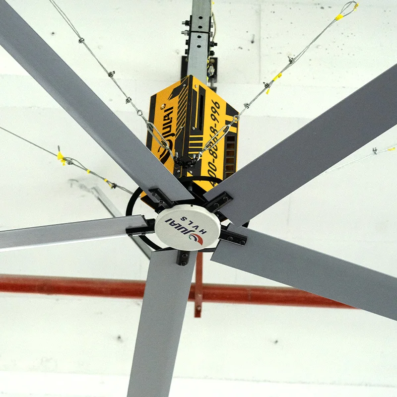 Julai Large Industrial Ceiling Hvls Dairy Farm Cooling Fans 18FT 5.5M 220V 1.5kw 5 Blades Big Fan For Warehouse
