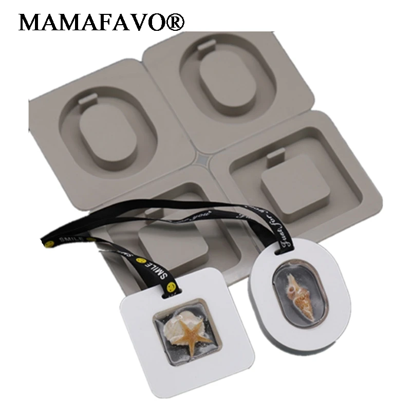 Retro Square Aromatherapy Wax Sheet Silicone Mould Round Wardrobe Expanding Gypsum Crafts Diy Car Pendant Epoxy Soap Mold K440