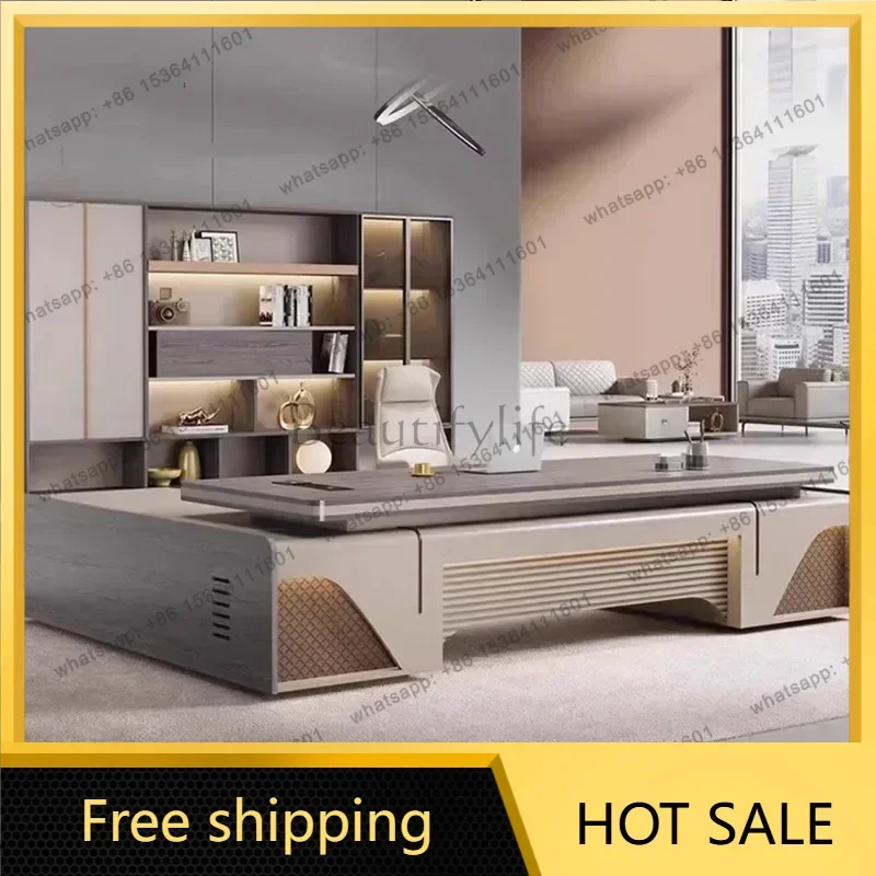 LJY Minimalist Office Desk Minimalist Computer Office Desk Professional Work Minimalist Creative Reception Ufficio Trendy Furnit