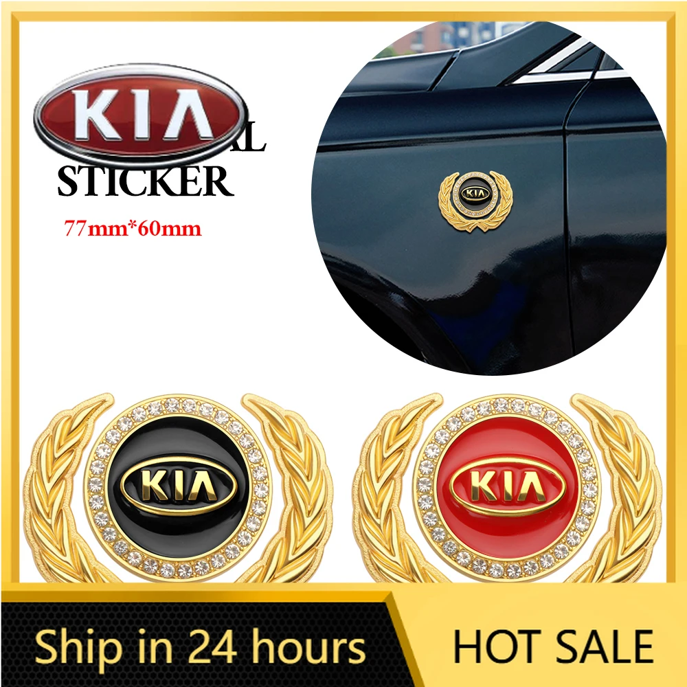 

2026 Hot Car Sticker 3D Metal Car Motorcycle Decal Stickers Emblem Badge For Kia Rio Picanto Sportage Niro Morning Ceed ProCeed