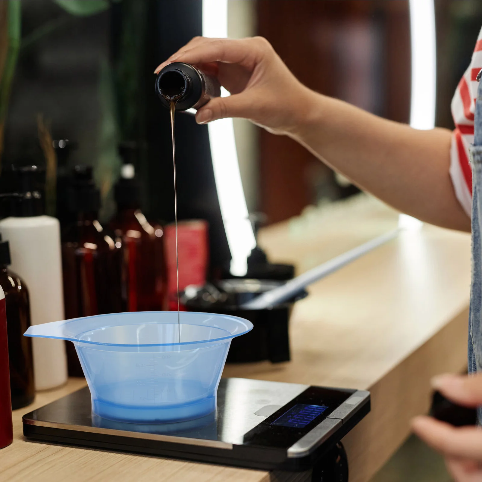 6Pcs Hair Dye Bowls Transparent Plastic Hairdressing Bowls for DIY and Professional Salon Color Mixing Hair Dye Tools - Image 2