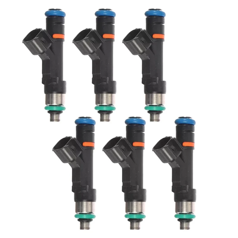 6PCS Fuel Injectors 0280158020 53032701AA For Jeep Dodge Mitsubishi 3.7L  2004-2010